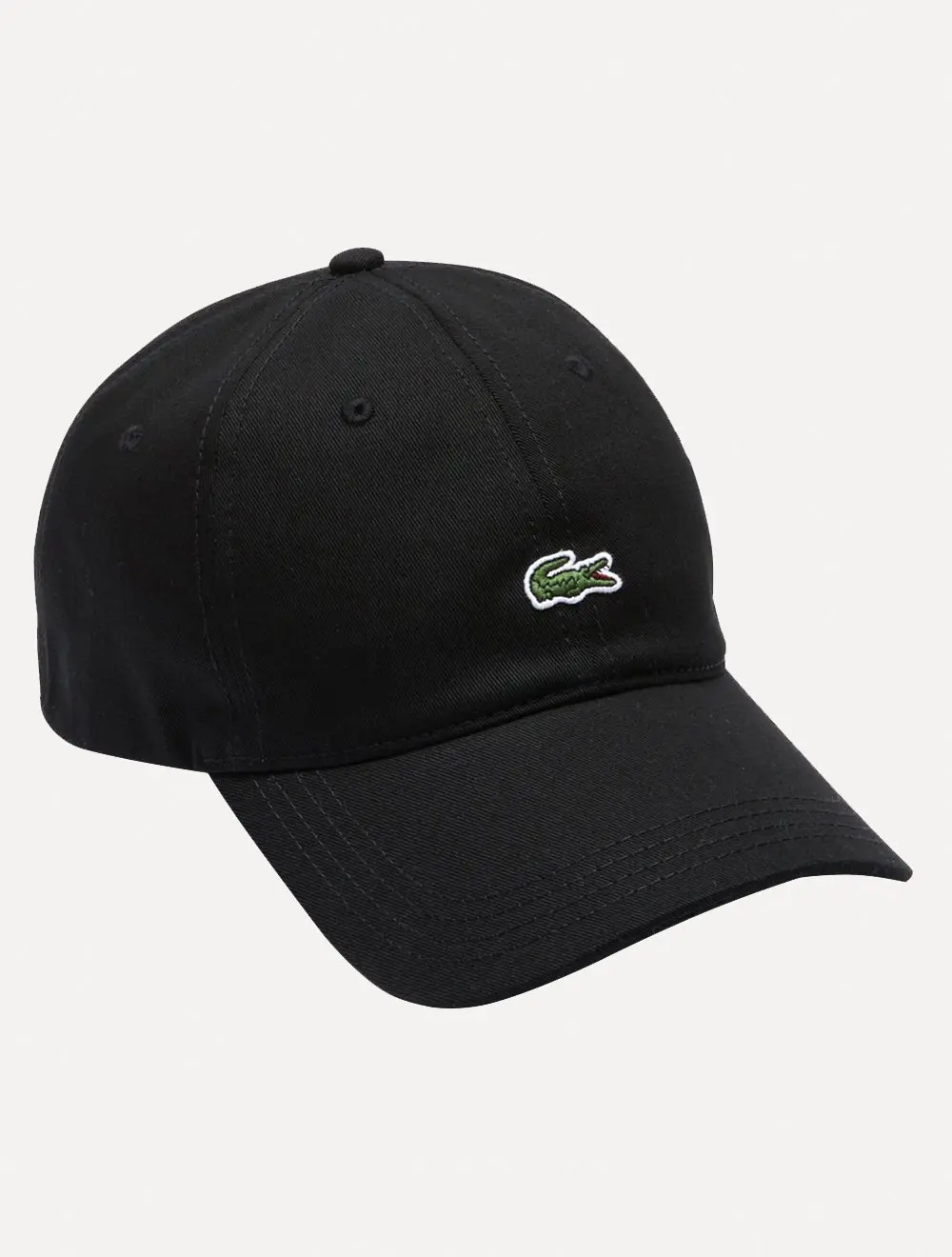 Boné Lacoste Masculino Casual Contrast Strep Logo Preto