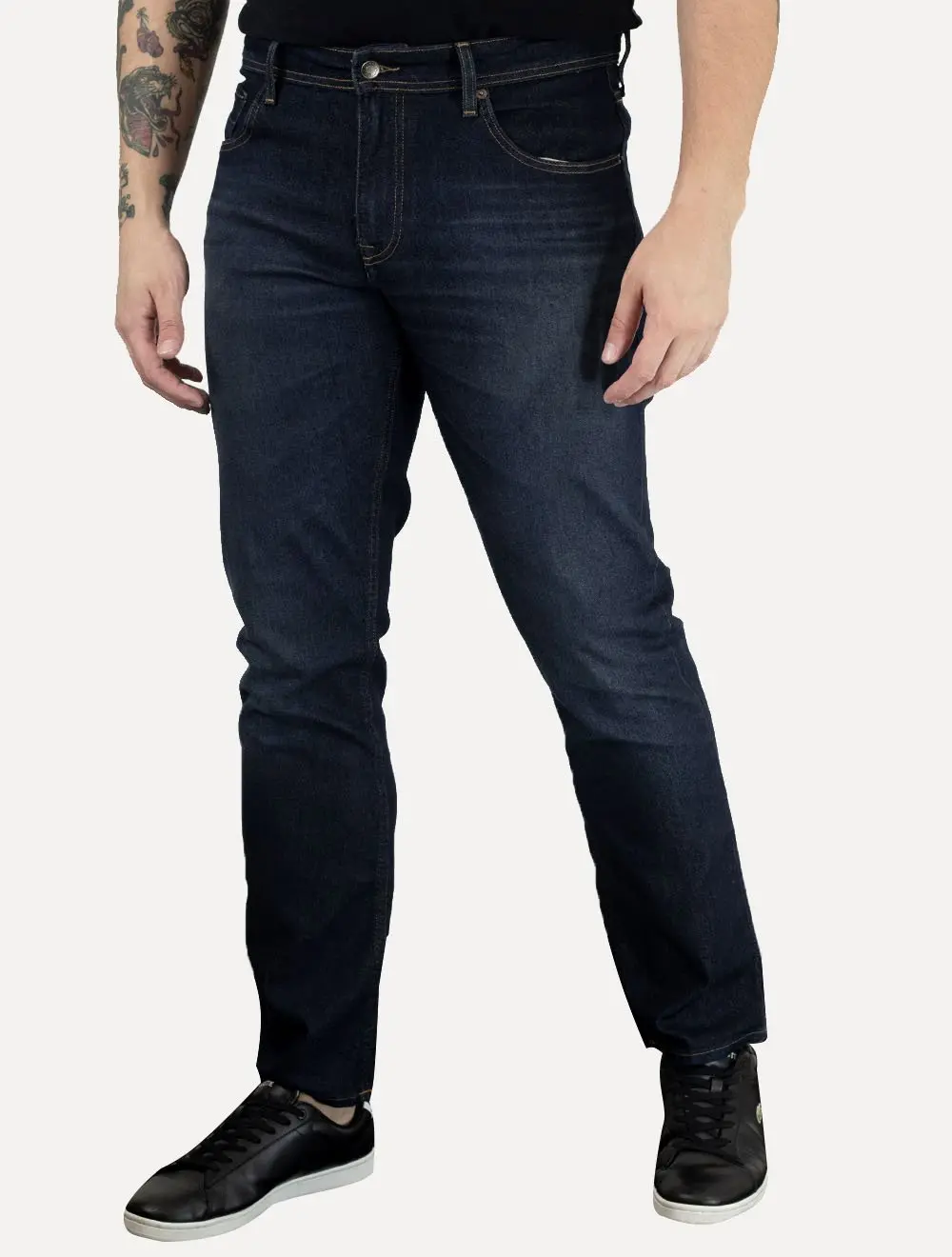 Calça Tommy Hilfiger Jeans Masculina Regular Fit Mercer Clean Rinse Marinho