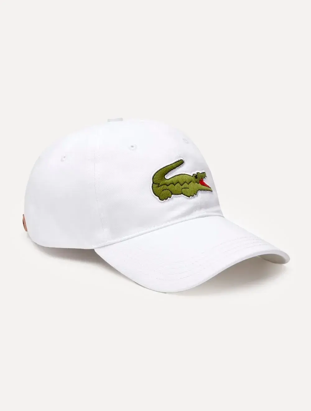 Boné Lacoste Masculino Gabardine Big Croco Branco
