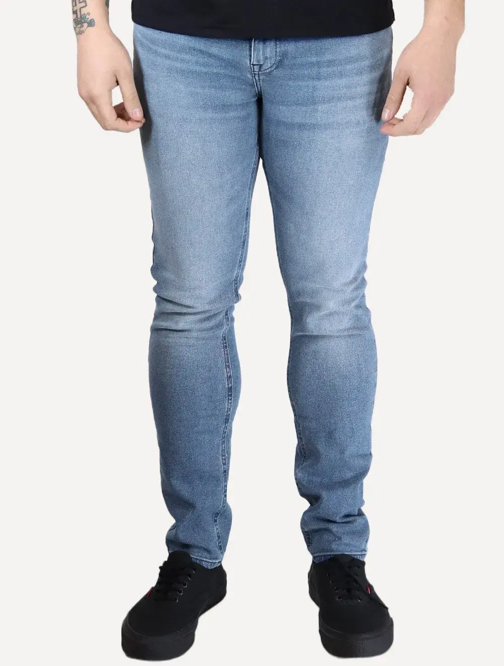 Calça Tommy Hilfiger Jeans Masculina Slim Bleecker Azul Claro