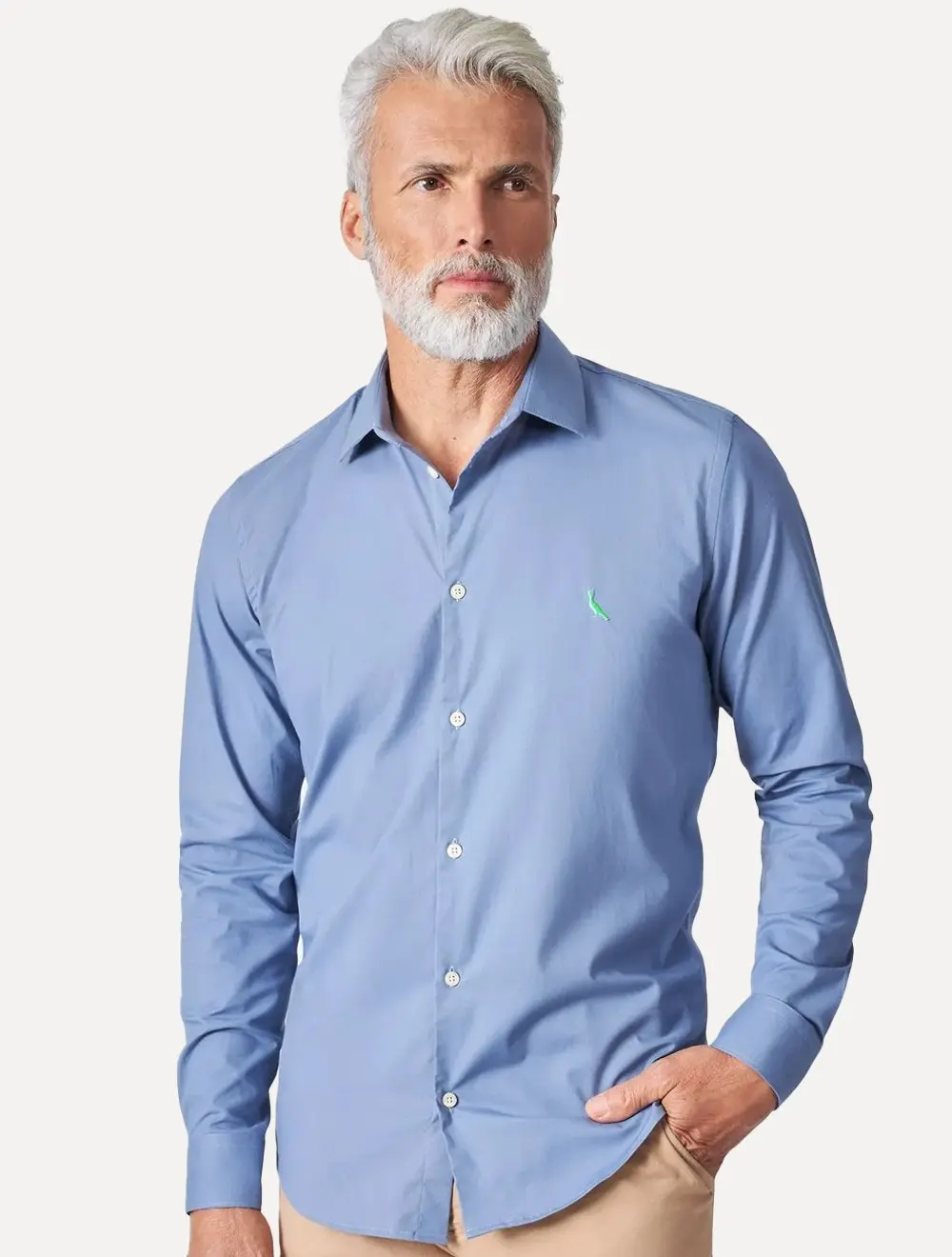 Camisa Reserva Masculina Nova Paraty Green Logo Azul Jeans