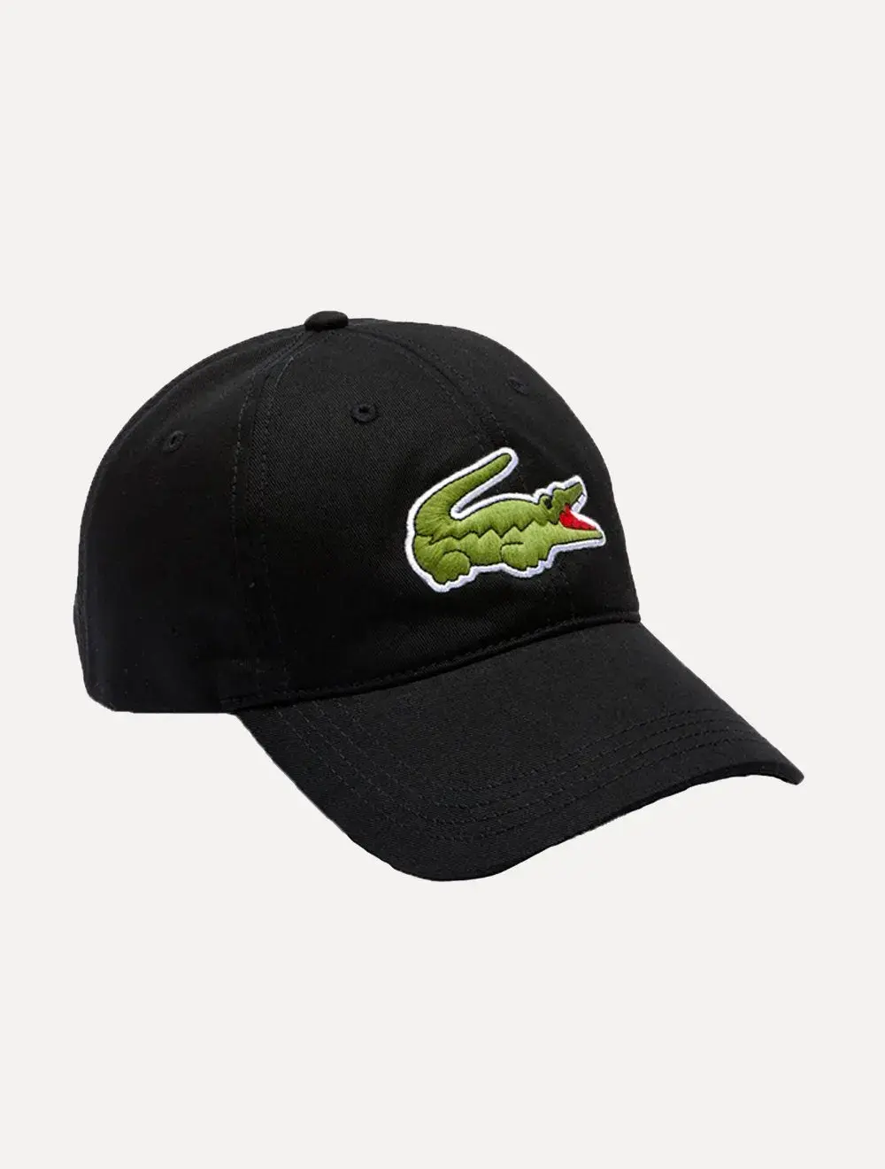 Boné Lacoste Masculino Casual Contrast Strep Big Logo Preto