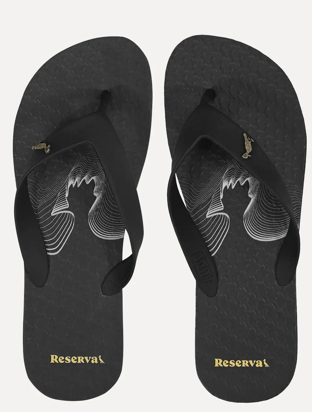 Chinelo Reserva Masculino Pica-Pau Waves Preto