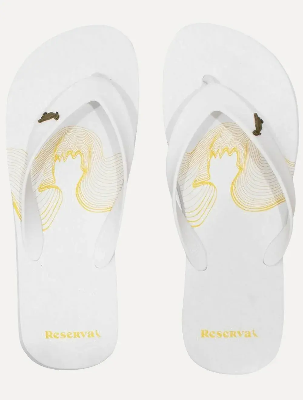 Chinelo Reserva Masculino Pica-Pau Waves Branco