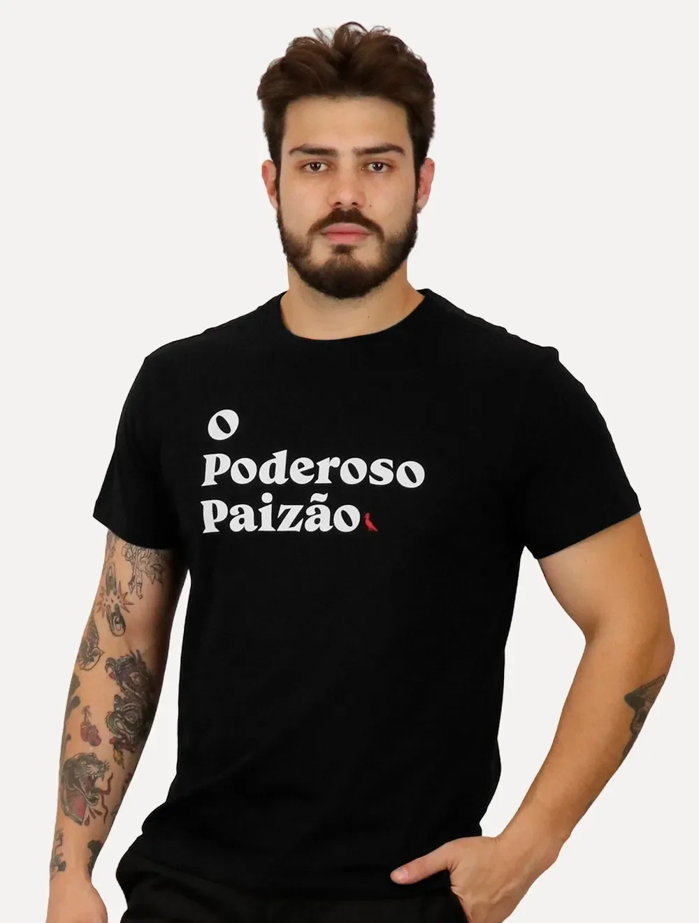 Camiseta Reserva Masculina Estampada Poderoso Paizão Preta — imagem 1