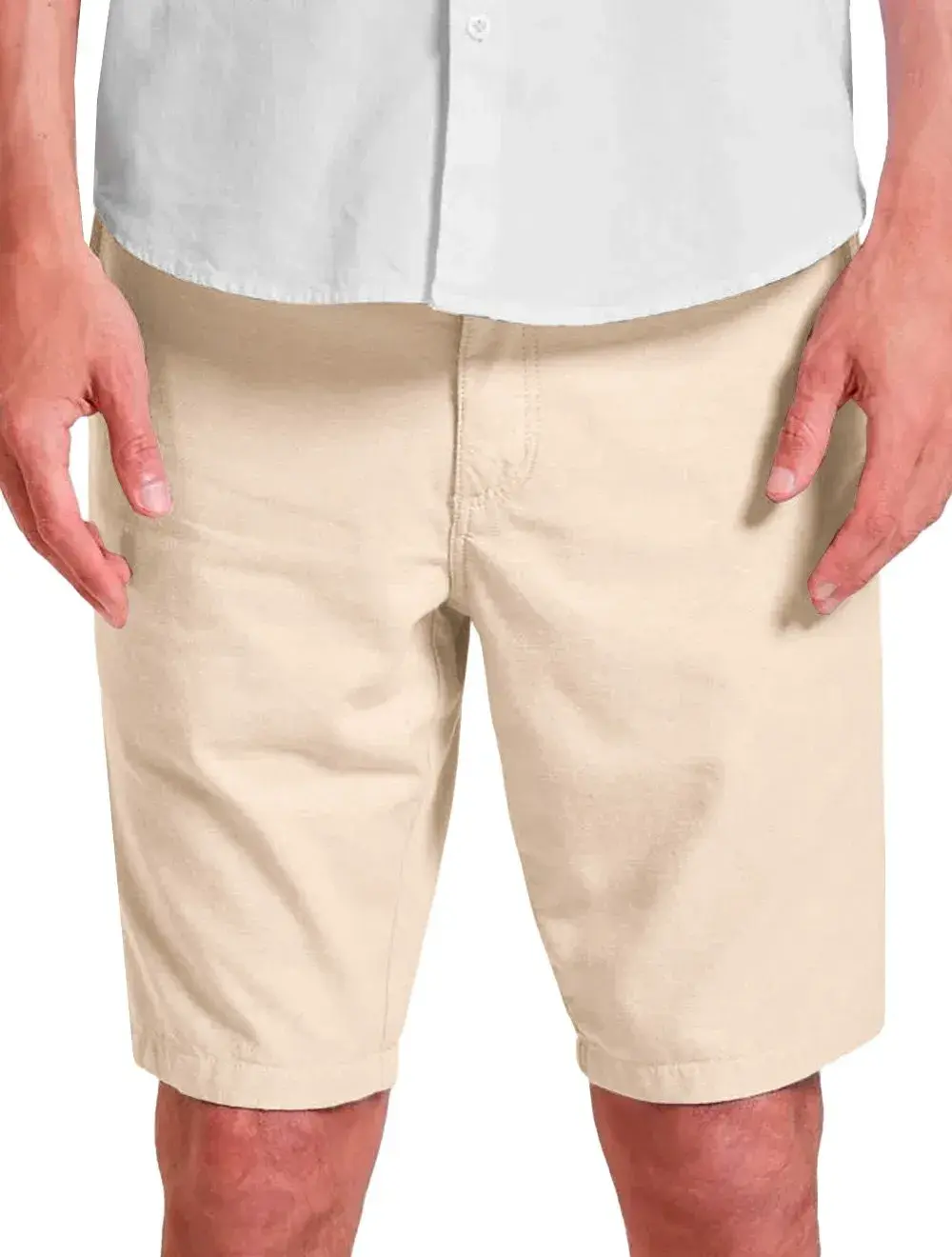 Bermuda Reserva Masculina Eco Viscose Lisa Cáqui