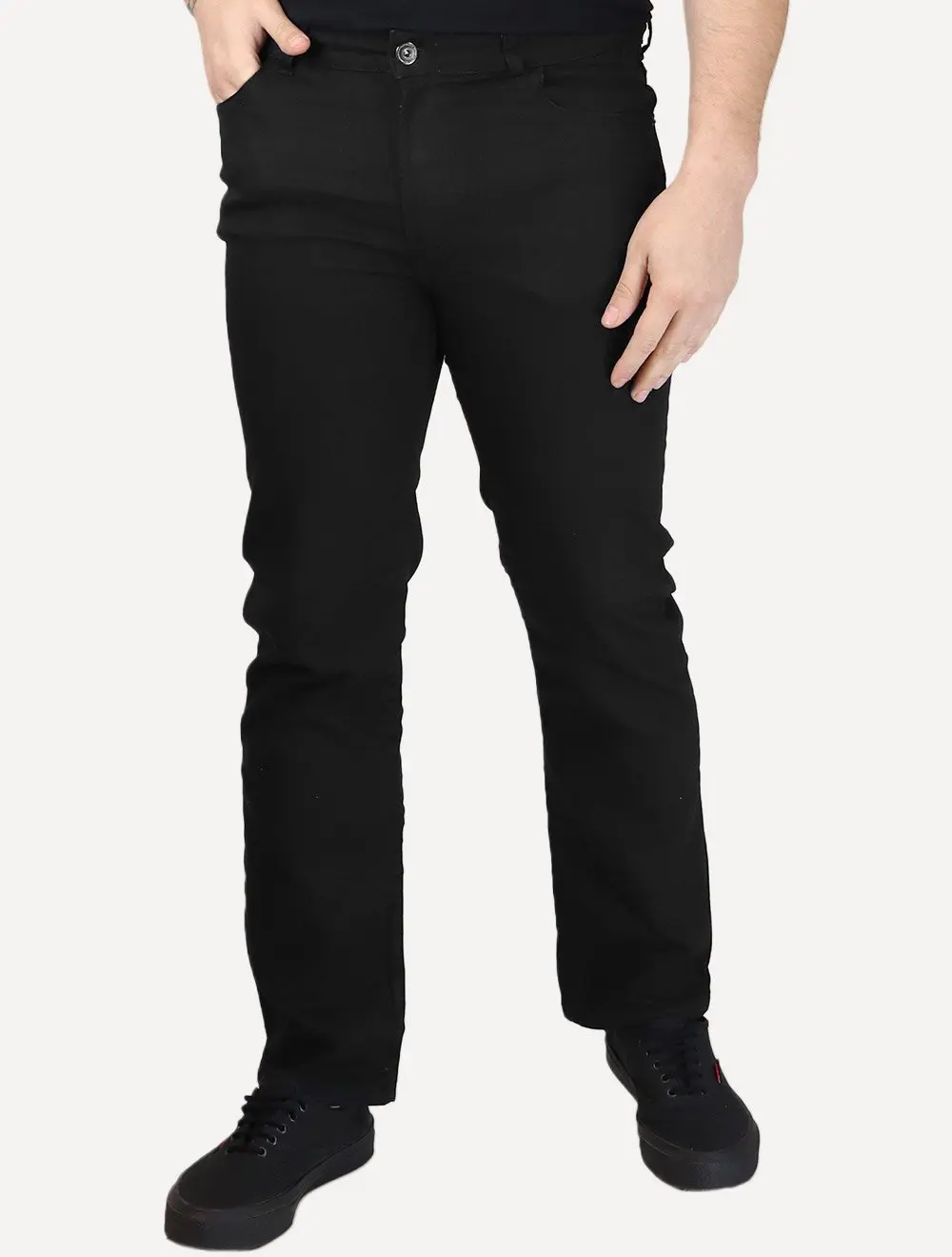 Calça Ellus Jeans Masculina Regular First Black Zetex Plaid Preta