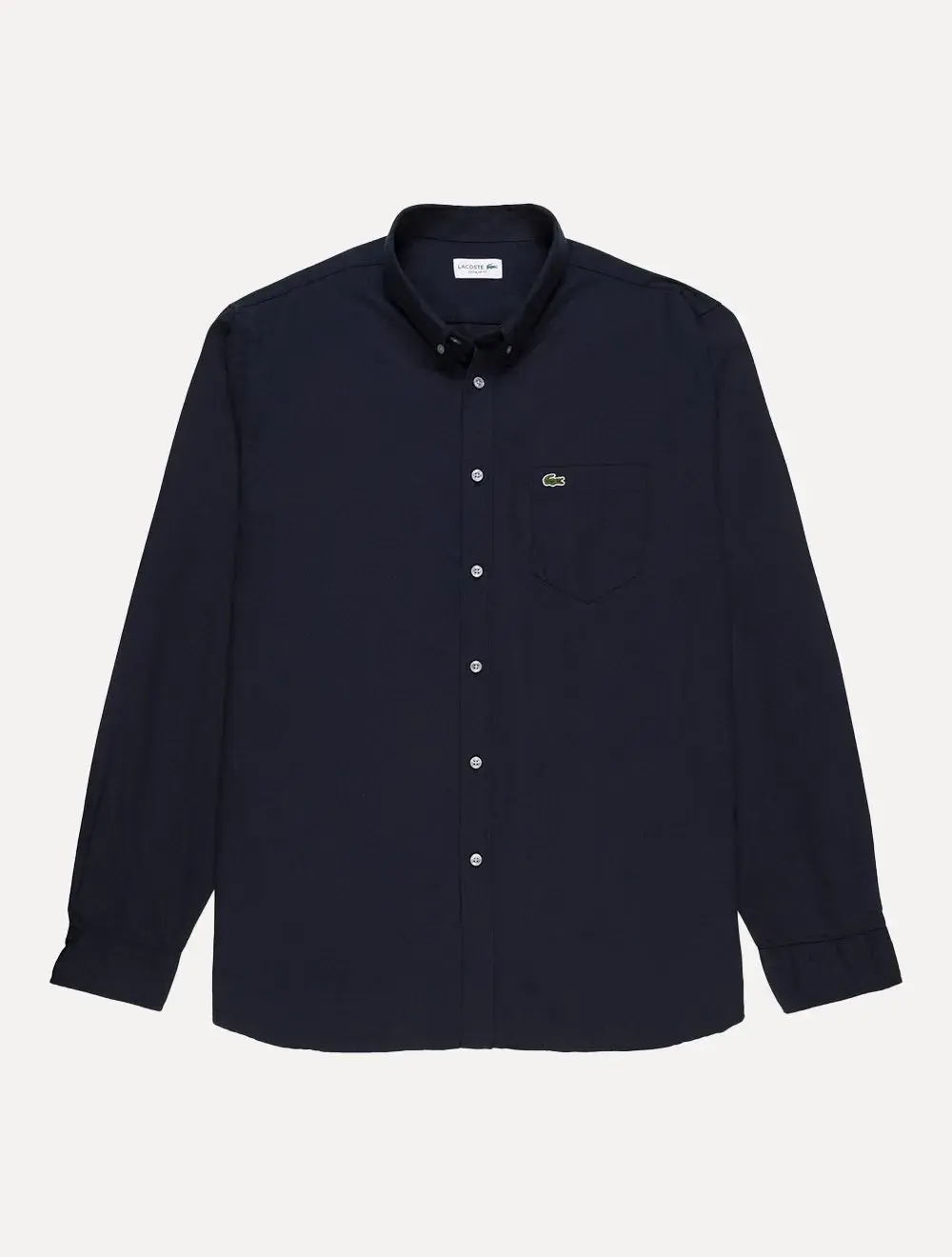 Camisa Lacoste Masculina Regular Fit Oxford Classic Azul Marinho