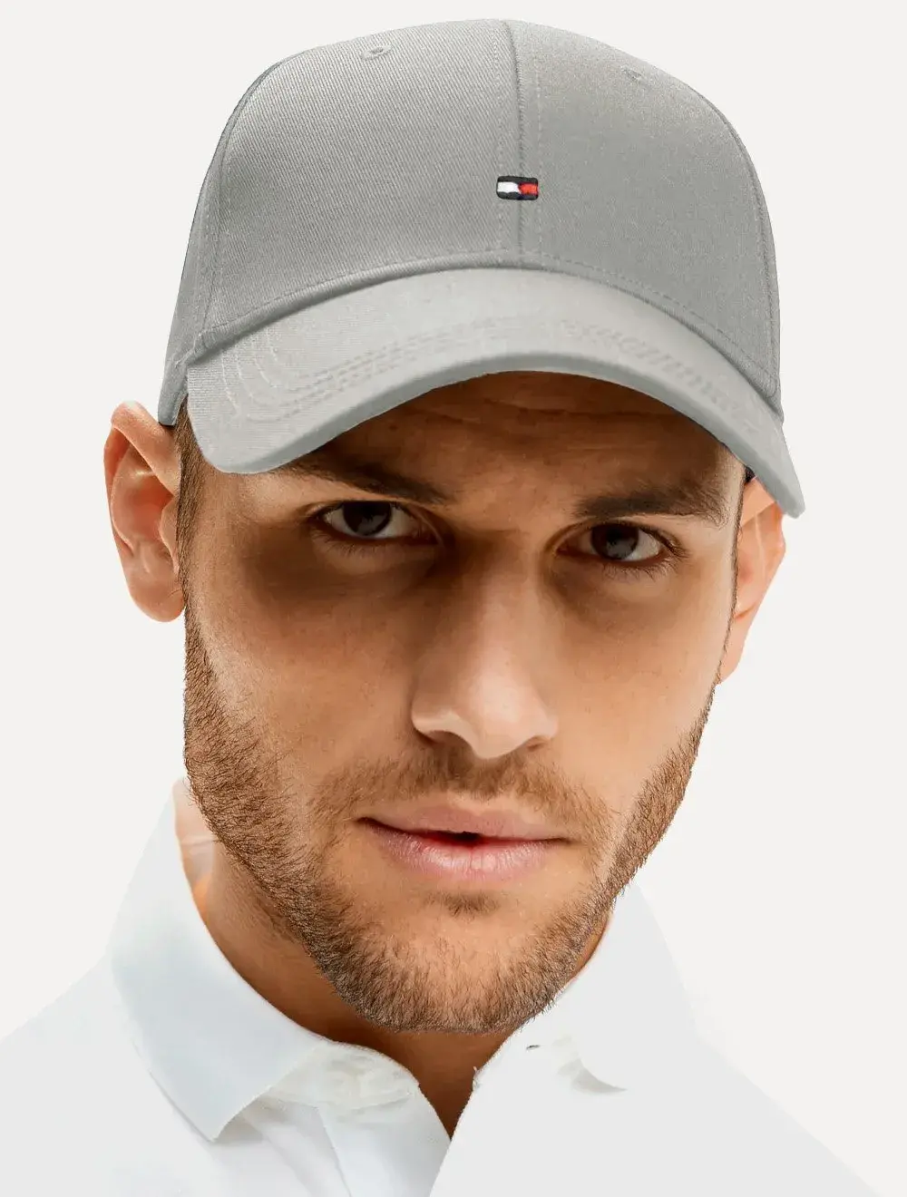 Boné Tommy Hilfiger Masculino Classic Cap Flag Tape Cinza Médio
