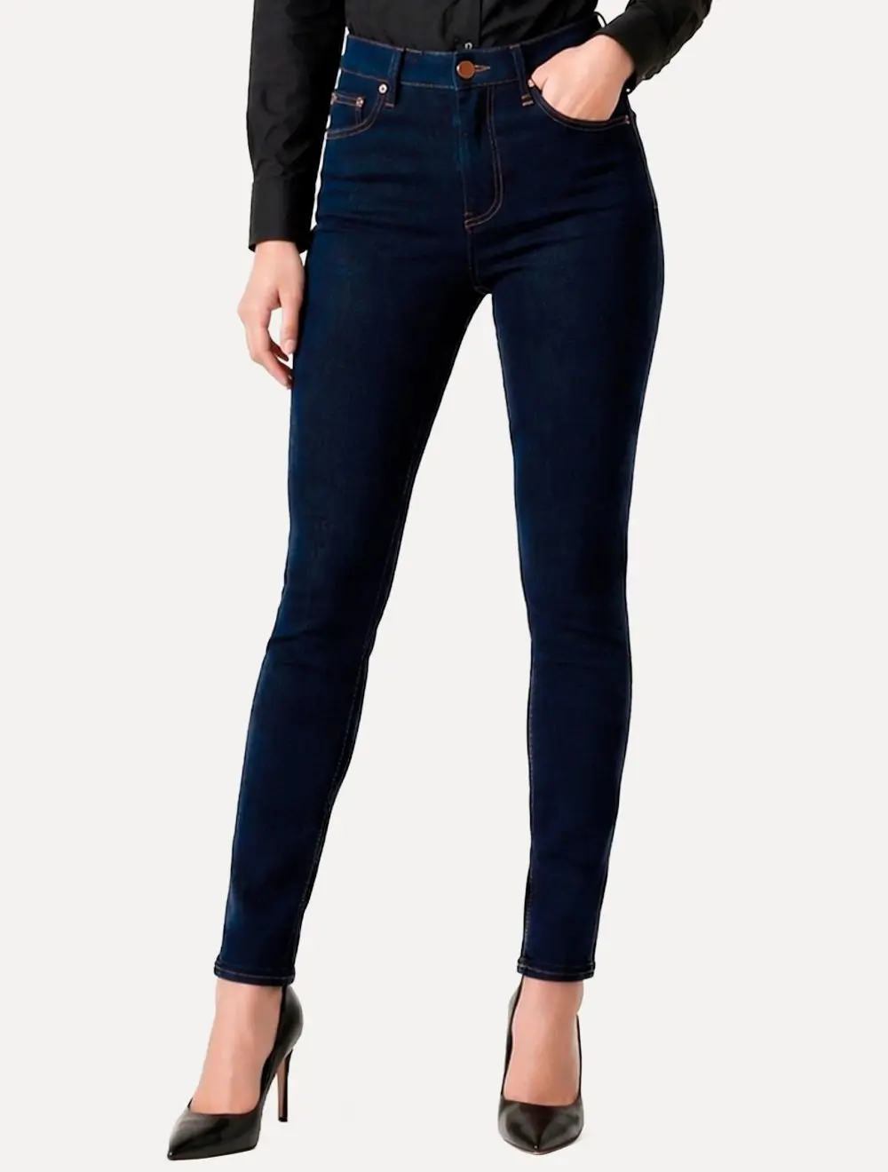 Calça Levis Jeans Feminina 721 Skinny High Rise Azul Escuro