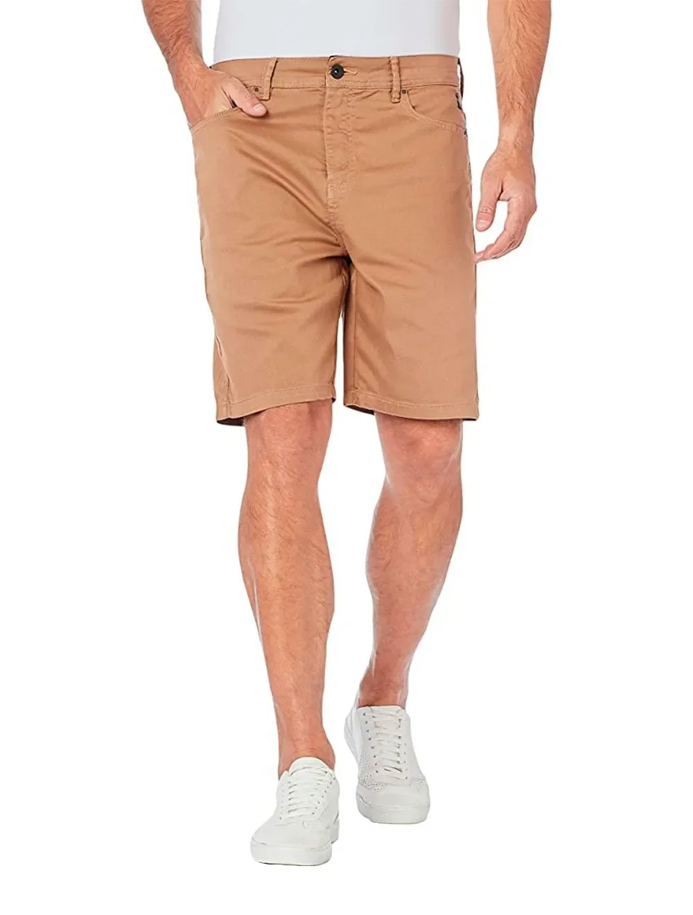 Bermuda Reserva Masculina Sarja Color Cáqui — imagem 1