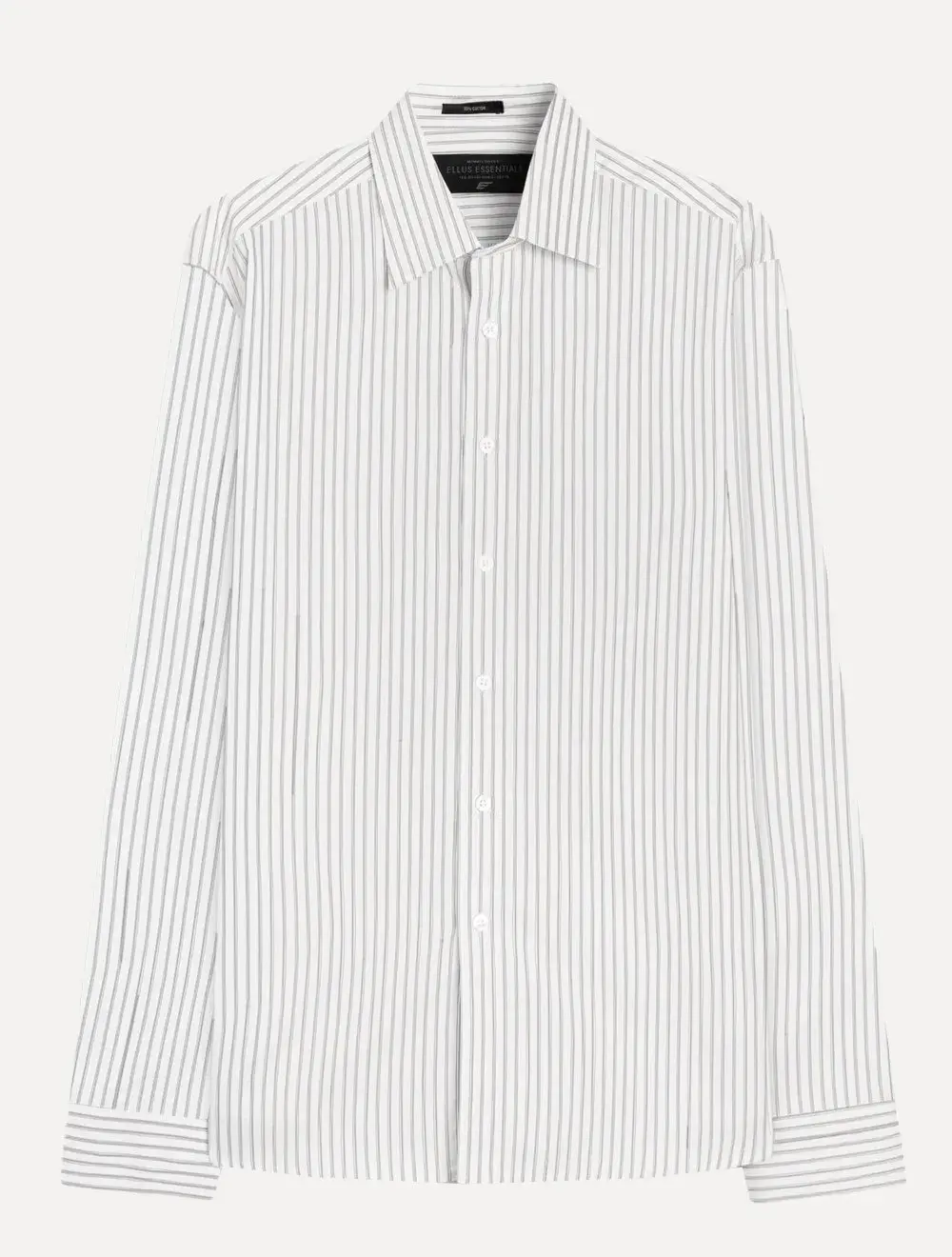Camisa Ellus Masculina Slim Tricoline Arkansas Stripes Branca