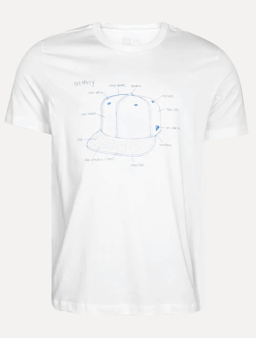 Camiseta New Era Masculina All Building Cap Branca