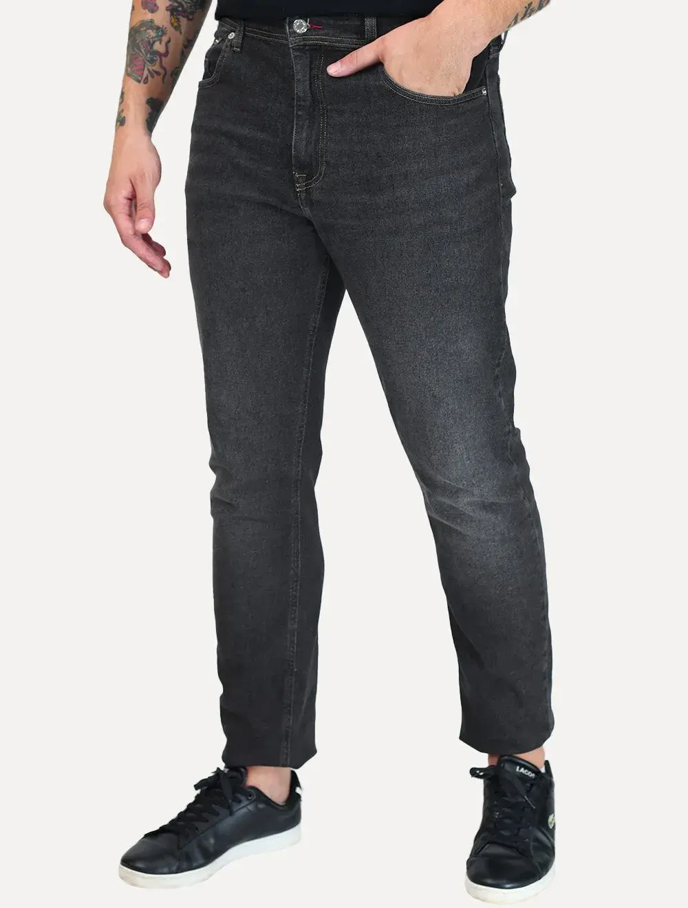 Calça Tommy Hilfiger Jeans Masculina Regular Fit Mercer Arcade Grey Cinza Escuro