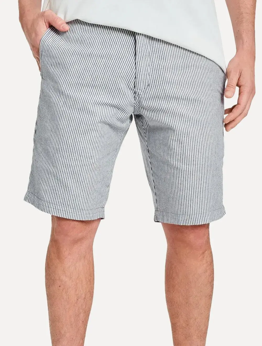 Bermuda Reserva Masculina Dupla Face Listra Azul Marinho