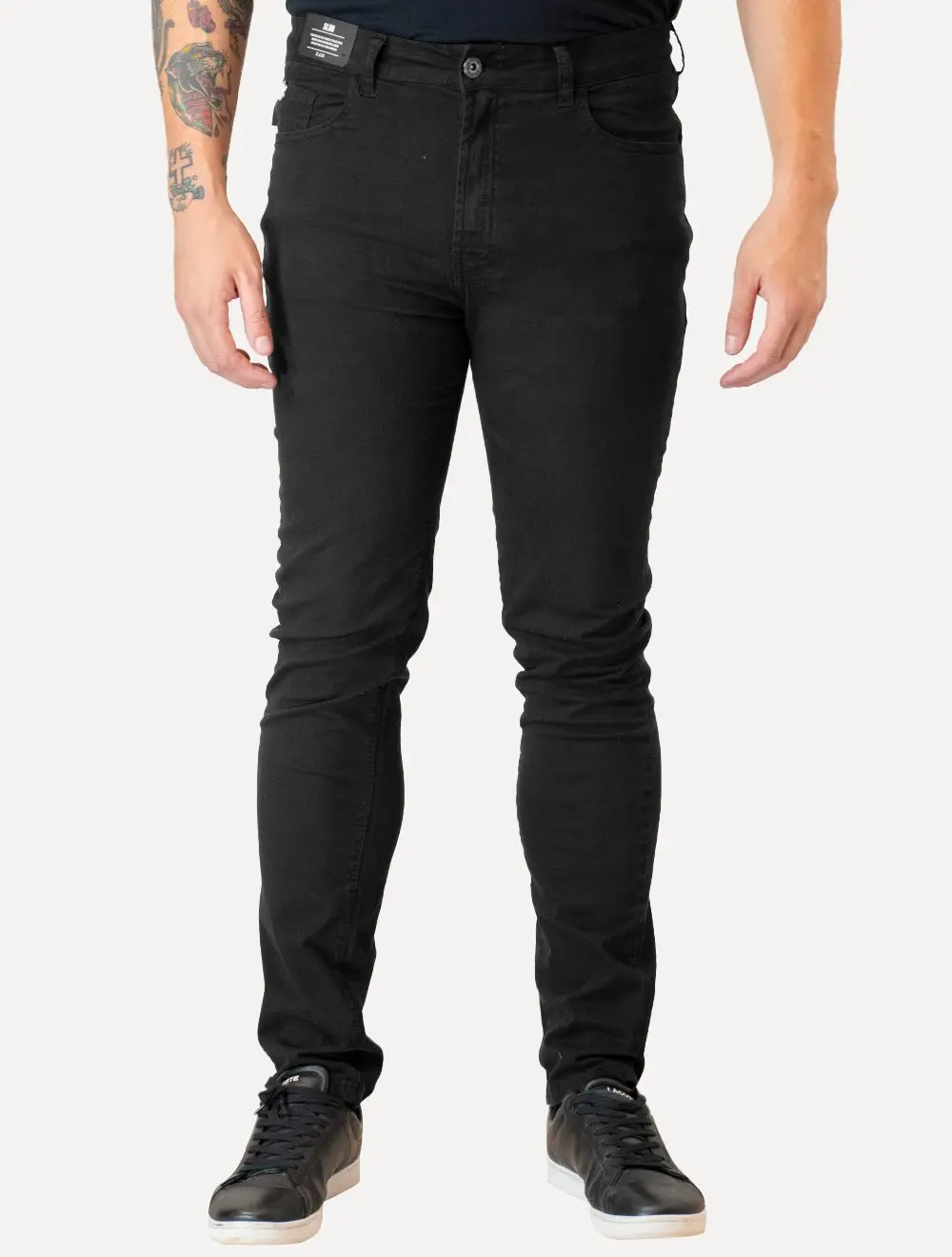 Calça Ellus Masculina Sarja Color Twill Slim Preta