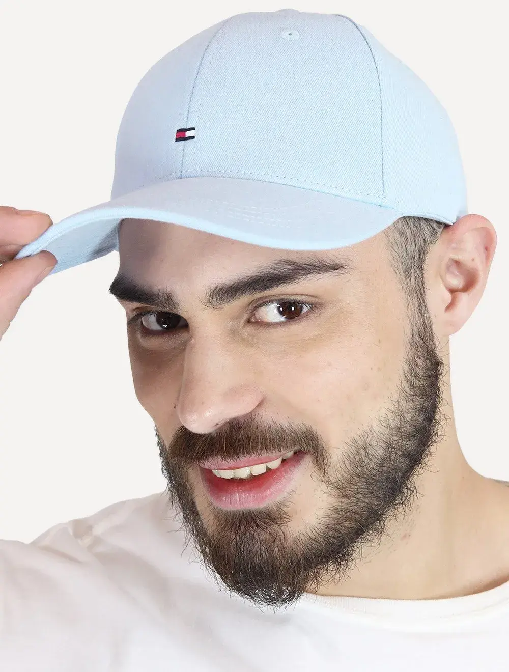 Boné Tommy Hilfiger Masculino Classic Cap Flag Tape Azul Claro