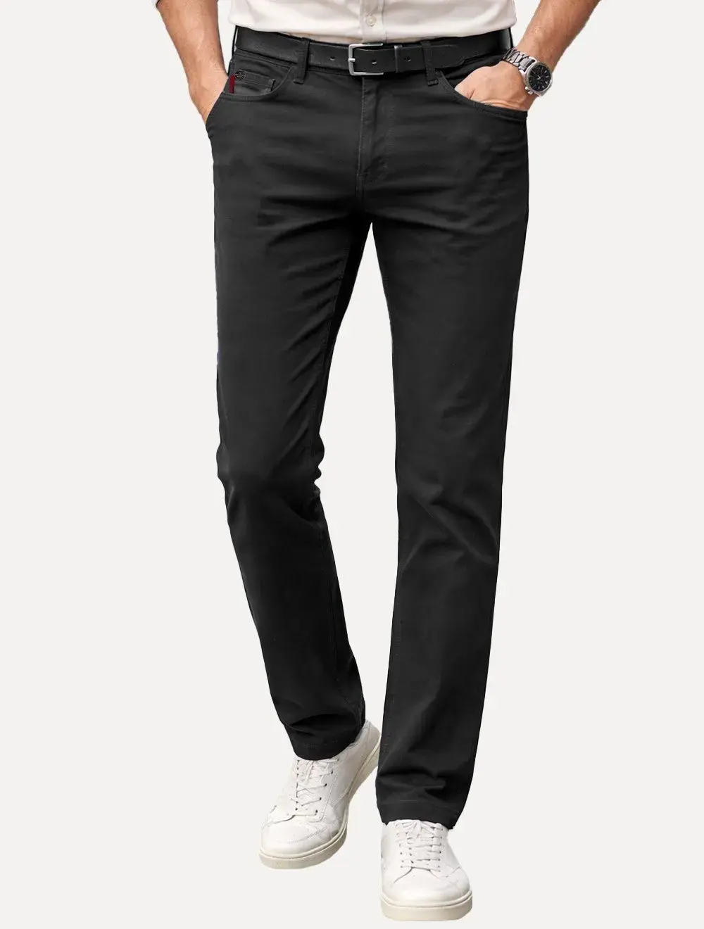 Calça Ellus Masculina Sarja Slim Color Twill Power Preta