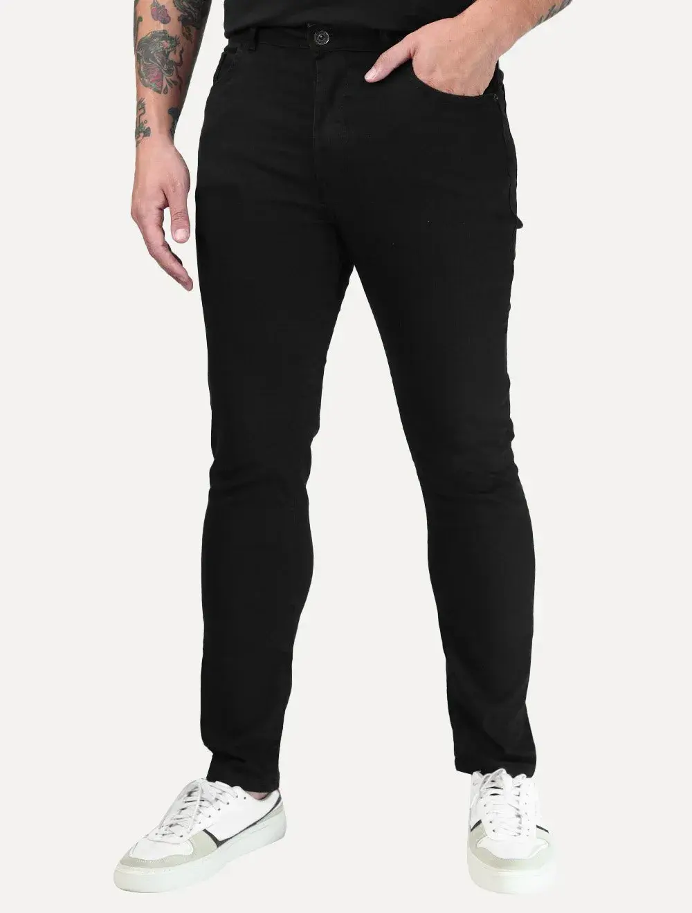 Calça Ellus Jeans Masculina Fit Black Skinny 5 Pockets Preta