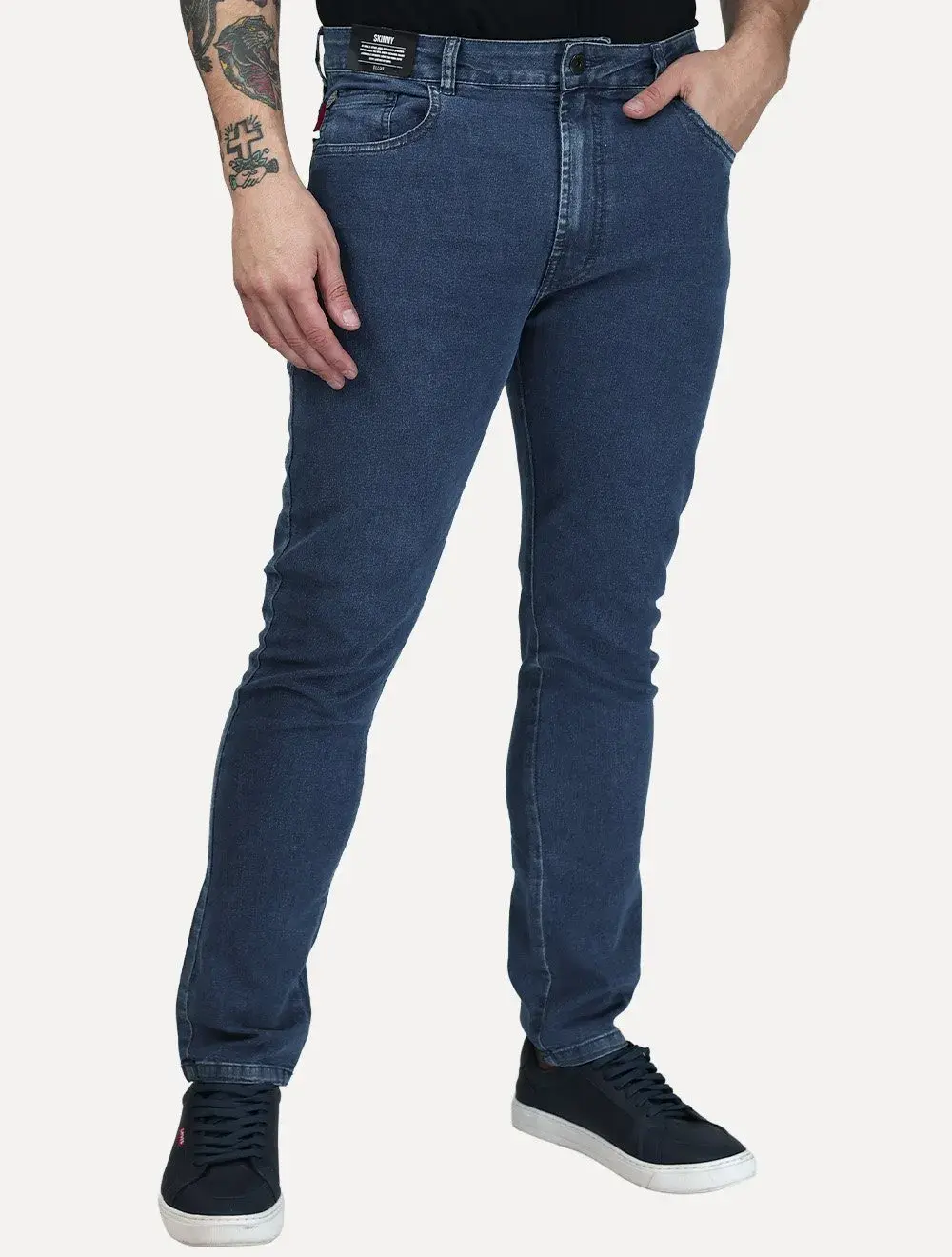 Calça Ellus Jeans Masculina Skinny First Blue 5 Pockets Azul Medio