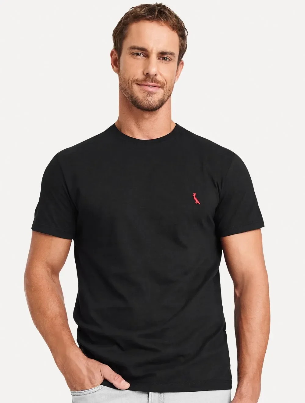 Camiseta Reserva Masculina Basic Red Woodpecker Preta — imagem 1