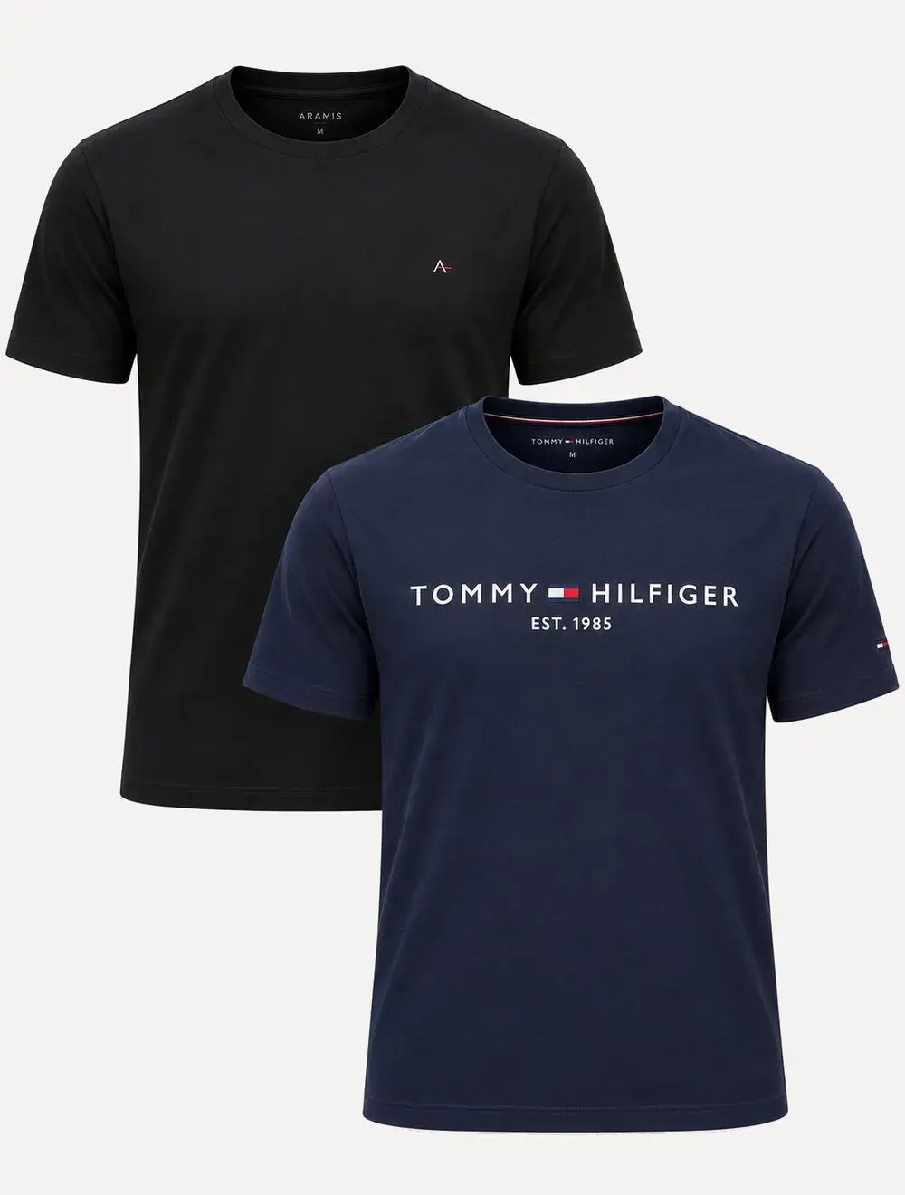 Kit Camisetas Aramis / Tommy Hilfiger | Preta / Azul Marinho