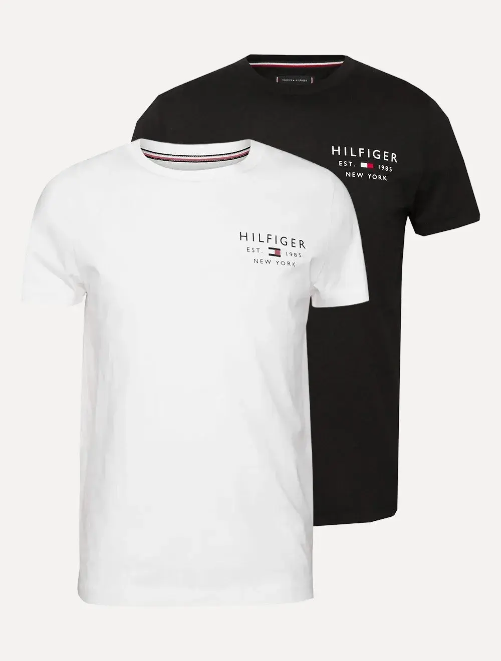 Kit Camisetas Tommy Hilfiger | Masculina Brand Love Small Logo Preta / Branca