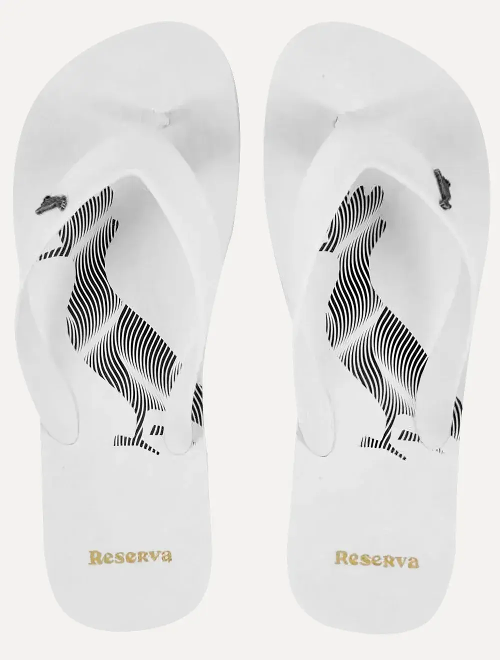Chinelo Reserva Masculino Go Pica-pau Blur Distortion Lines Branco
