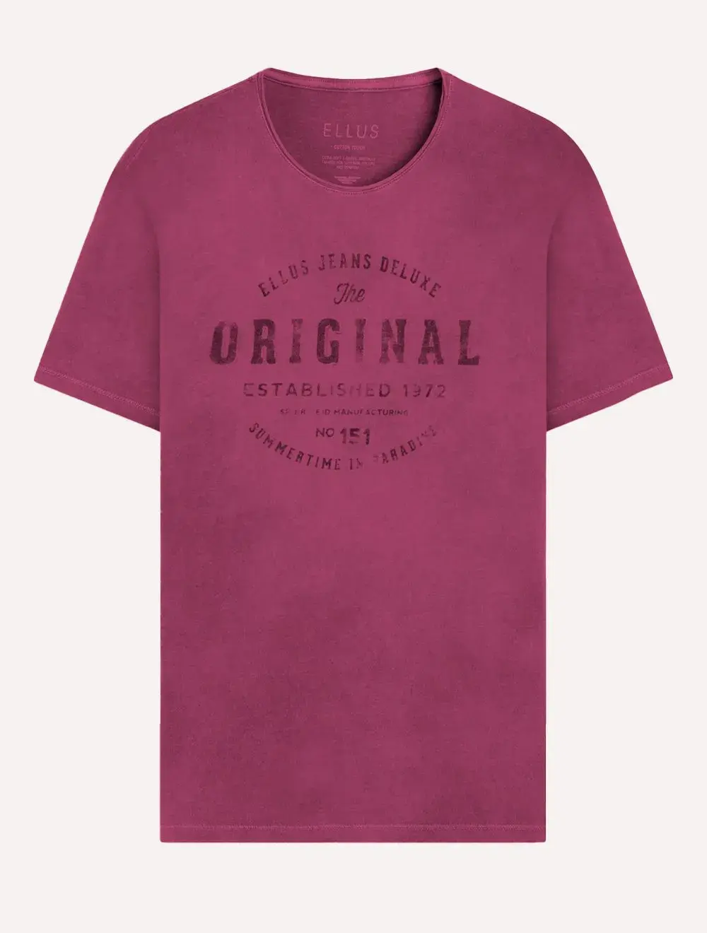 Camiseta Ellus Masculina Cotton Touch Paradise Rosa Escuro