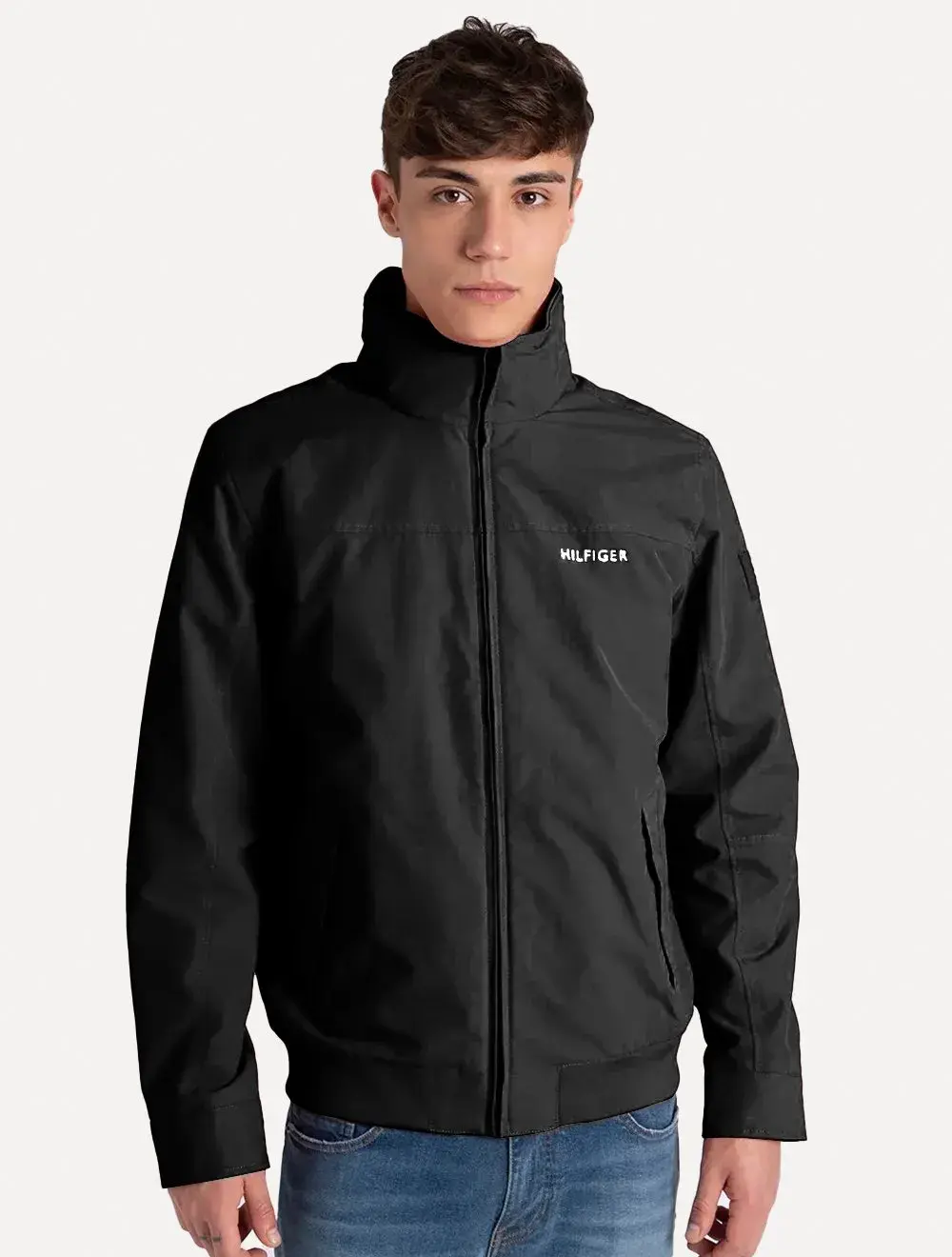 Jaqueta Tommy Hilfiger Masculina Sustainable Regatta Light Logo Preta