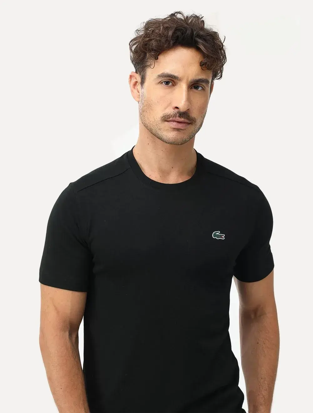 Camiseta Lacoste Masculina Basic Sport Quick Dry Preta