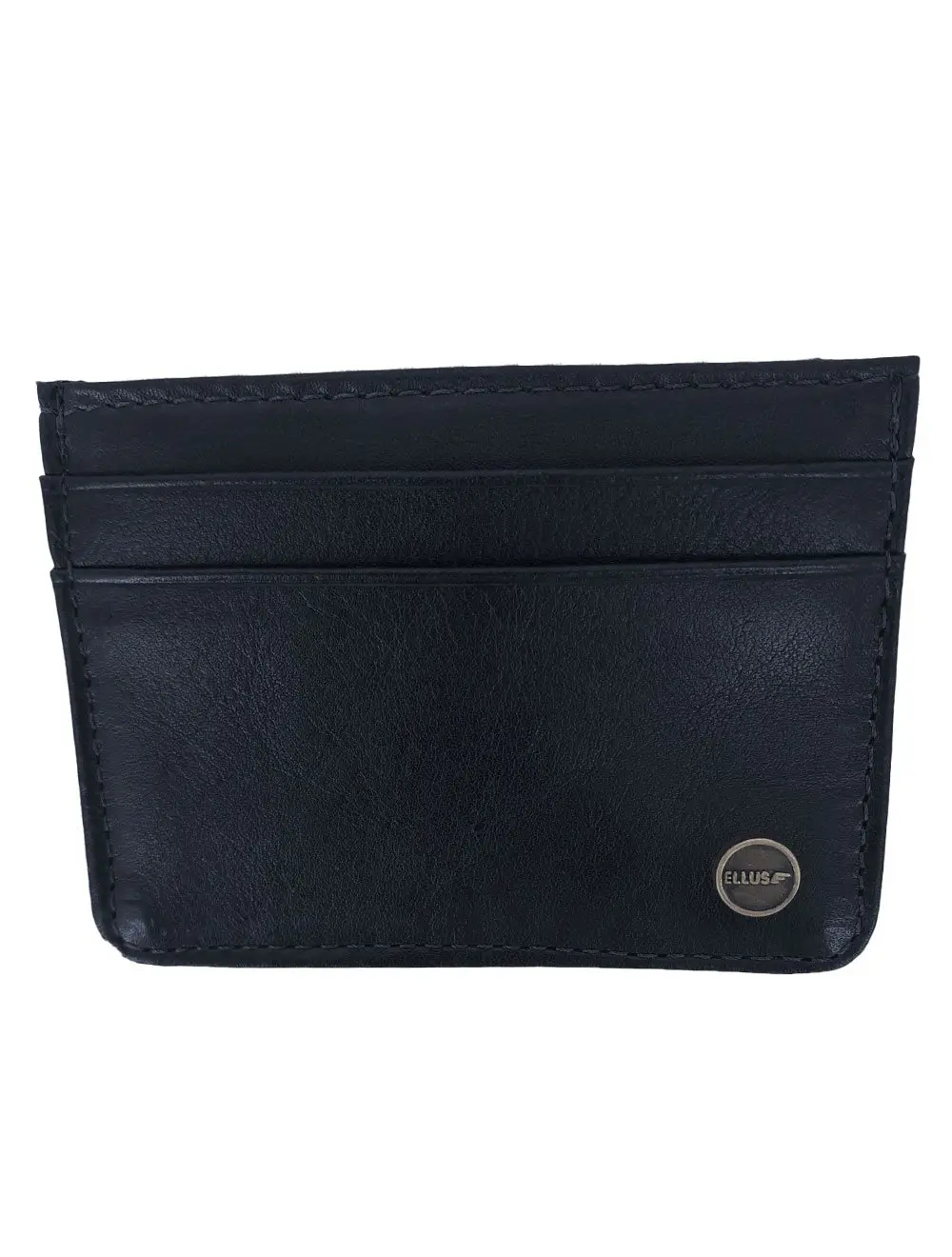 Carteira Ellus Masculina Porta Cartão Couro 1972 Basic Azul Marinho