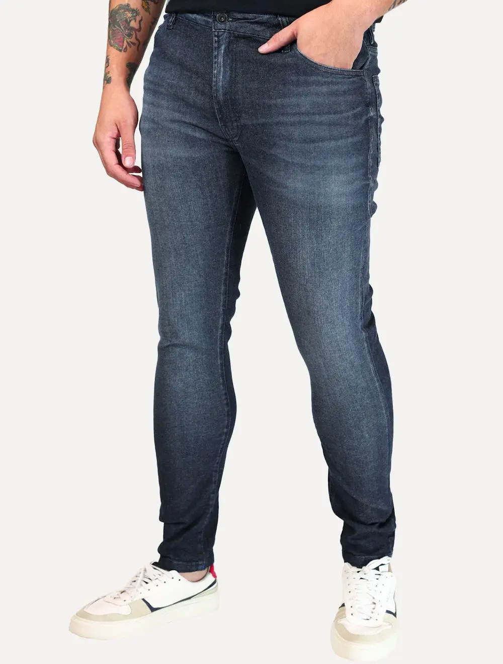 Calça Ellus Jeans Masculina Skinny Indigo Elastic ET Zetex Escura