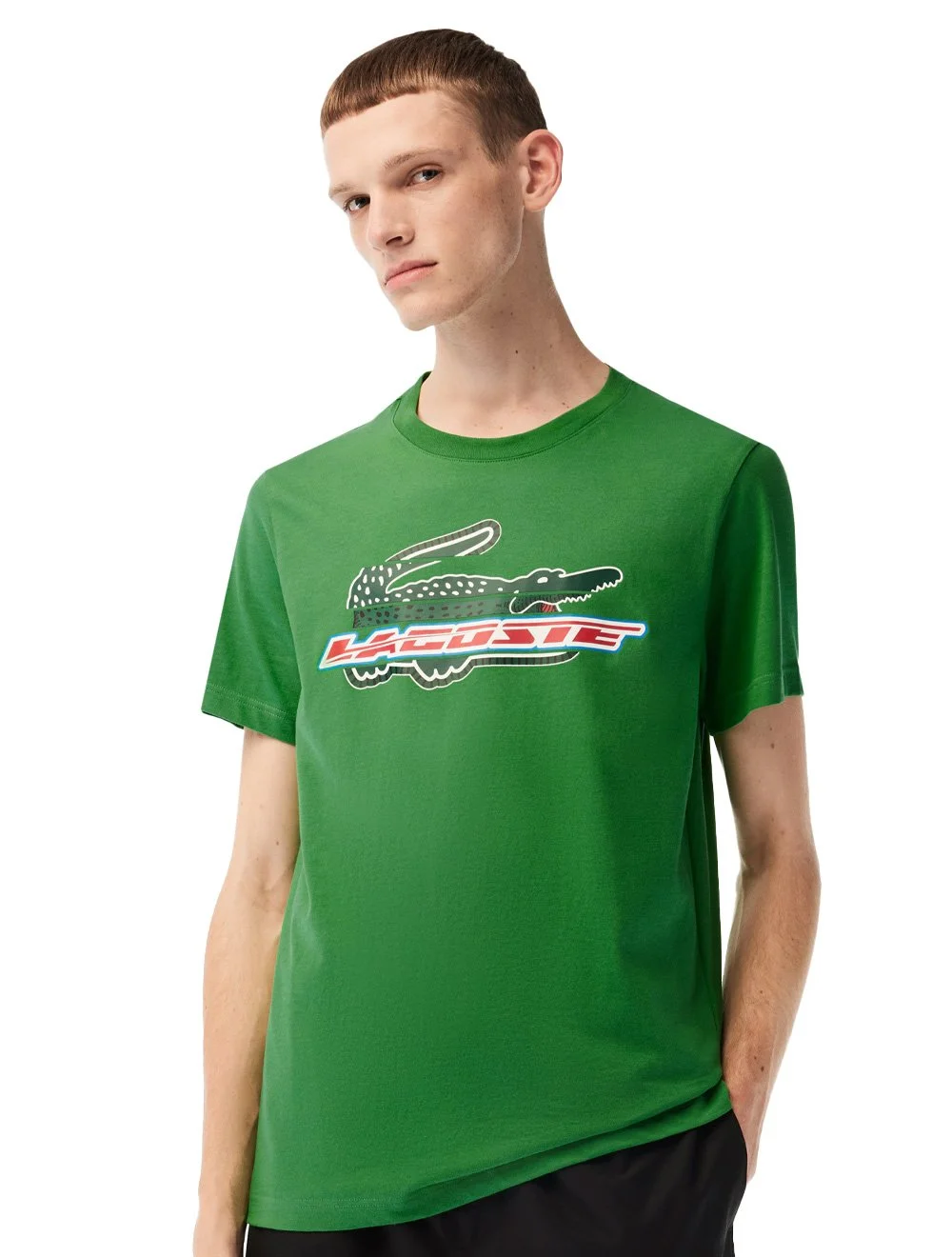 Camiseta Lacoste Masculina Regular Core Active Performance Branded Verde — imagem 1
