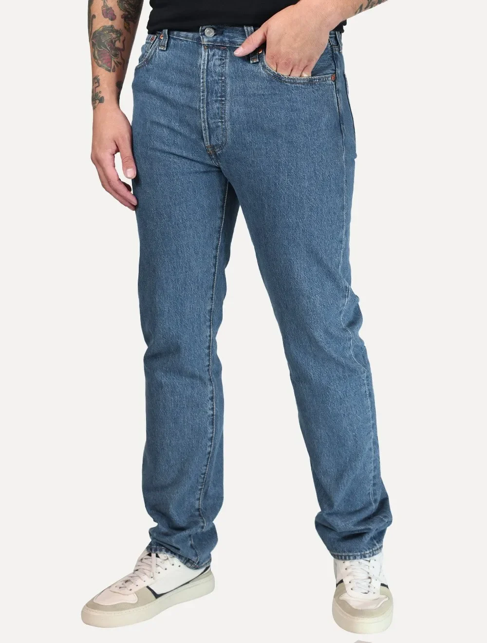 Calça Jeans Levis Masculina 501 Original Azul Médio — imagem 1