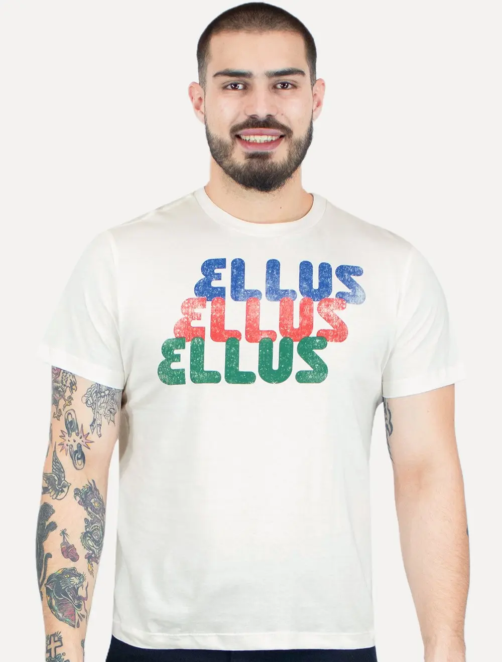 Camiseta Ellus Masculina Classic Colors Off-White