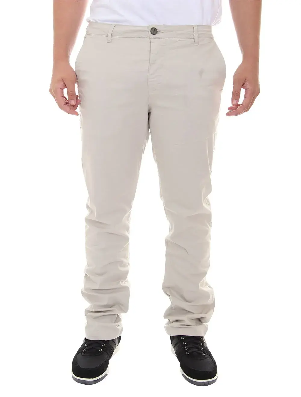 Calça VR Masculina Chino Color Canvas Slim Areia