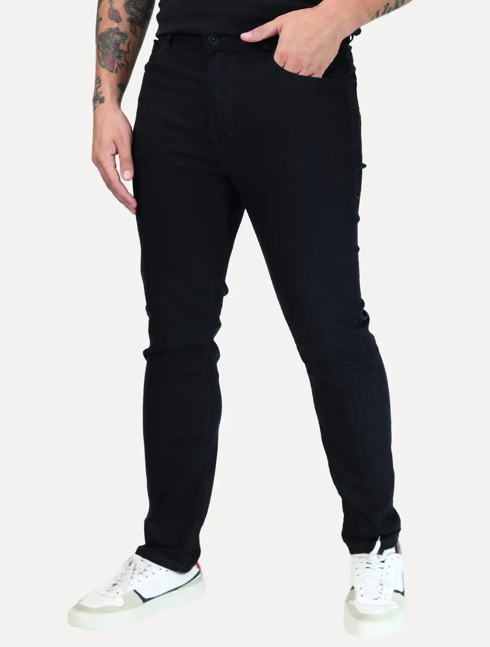 Calça Ellus Jeans Masculina Fit Black Slim 5 Pockets Preta