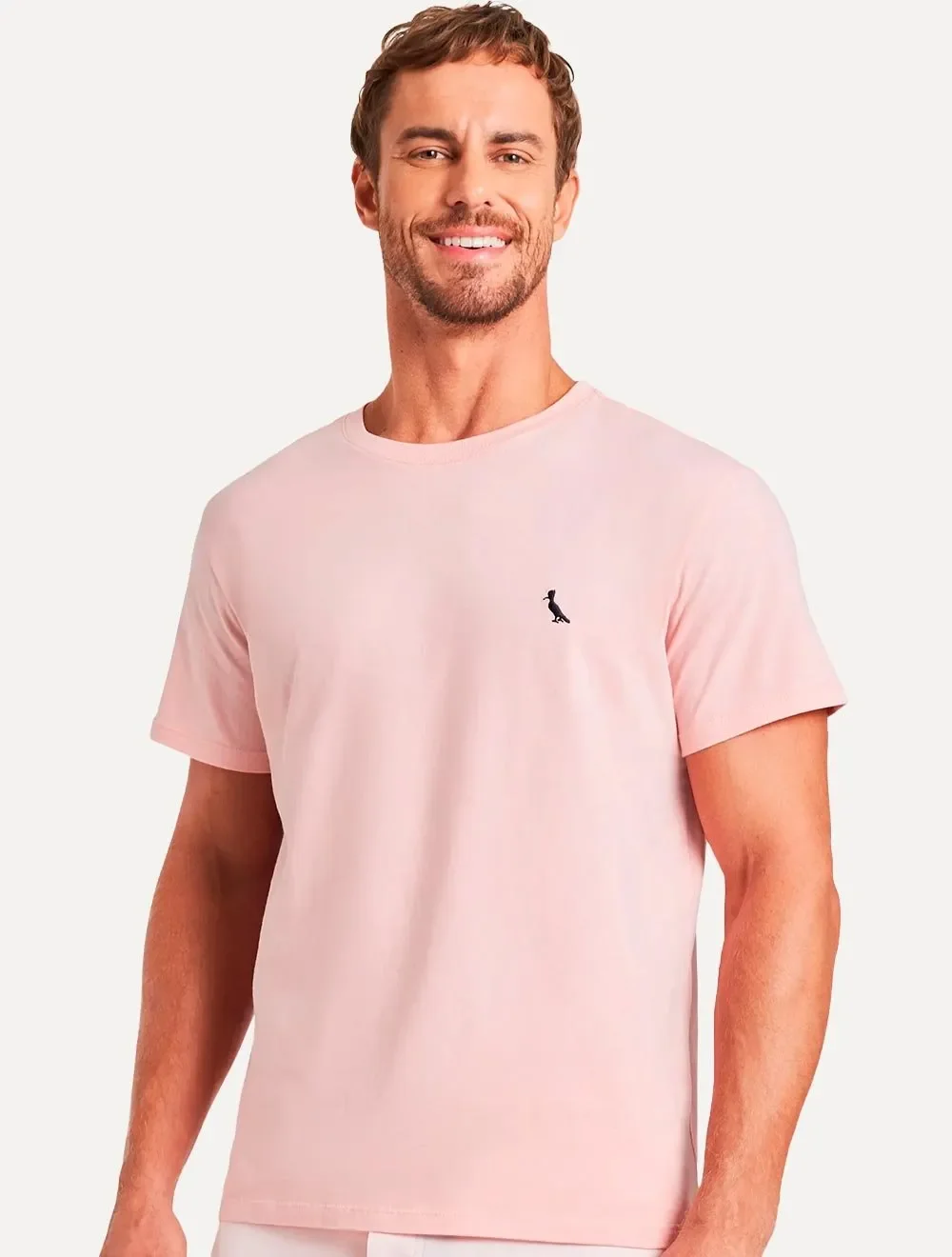 Camiseta Reserva Masculina Basic Navy Woodpecker Rosa — imagem 1