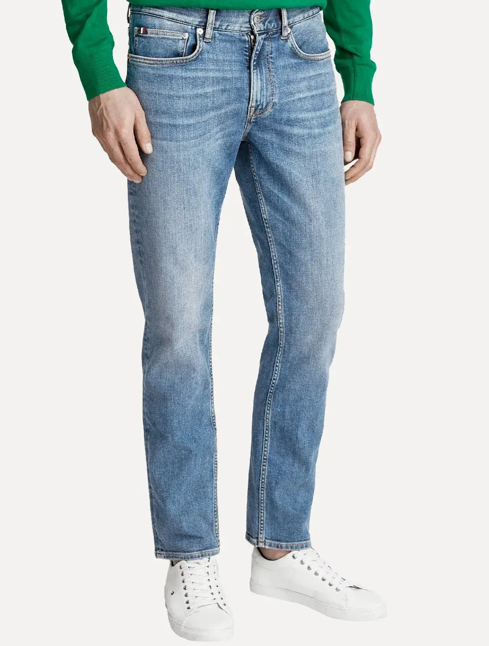 Calça Tommy Hilfiger Jeans Masculina Straight Denton Mesa Blue Clara