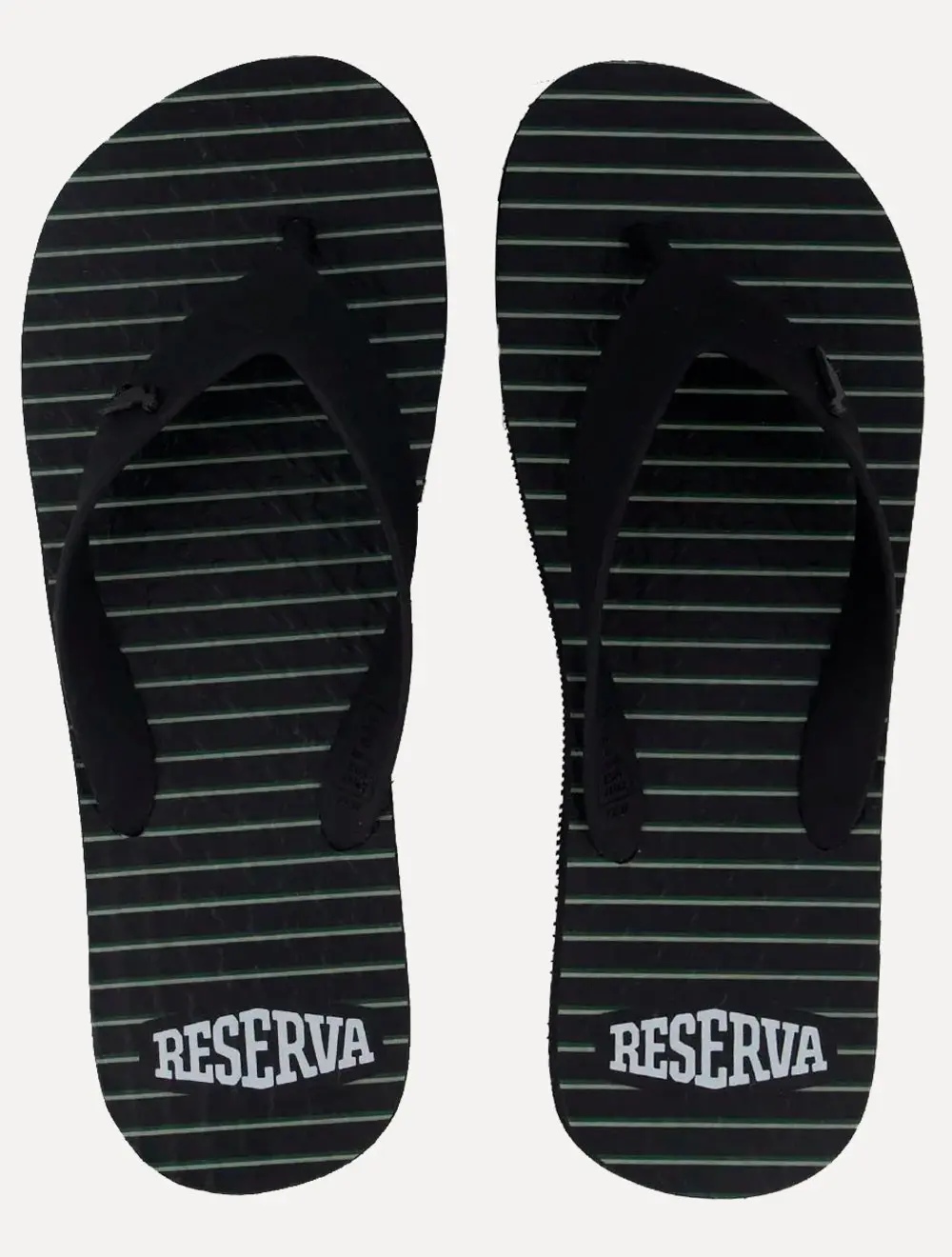 Chinelo Reserva Masculino Listrado Bandeira Preto