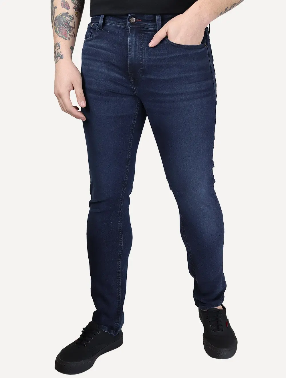 Calça Tommy Hilfiger Jeans Masculina Straight Denton Ohio Marinho