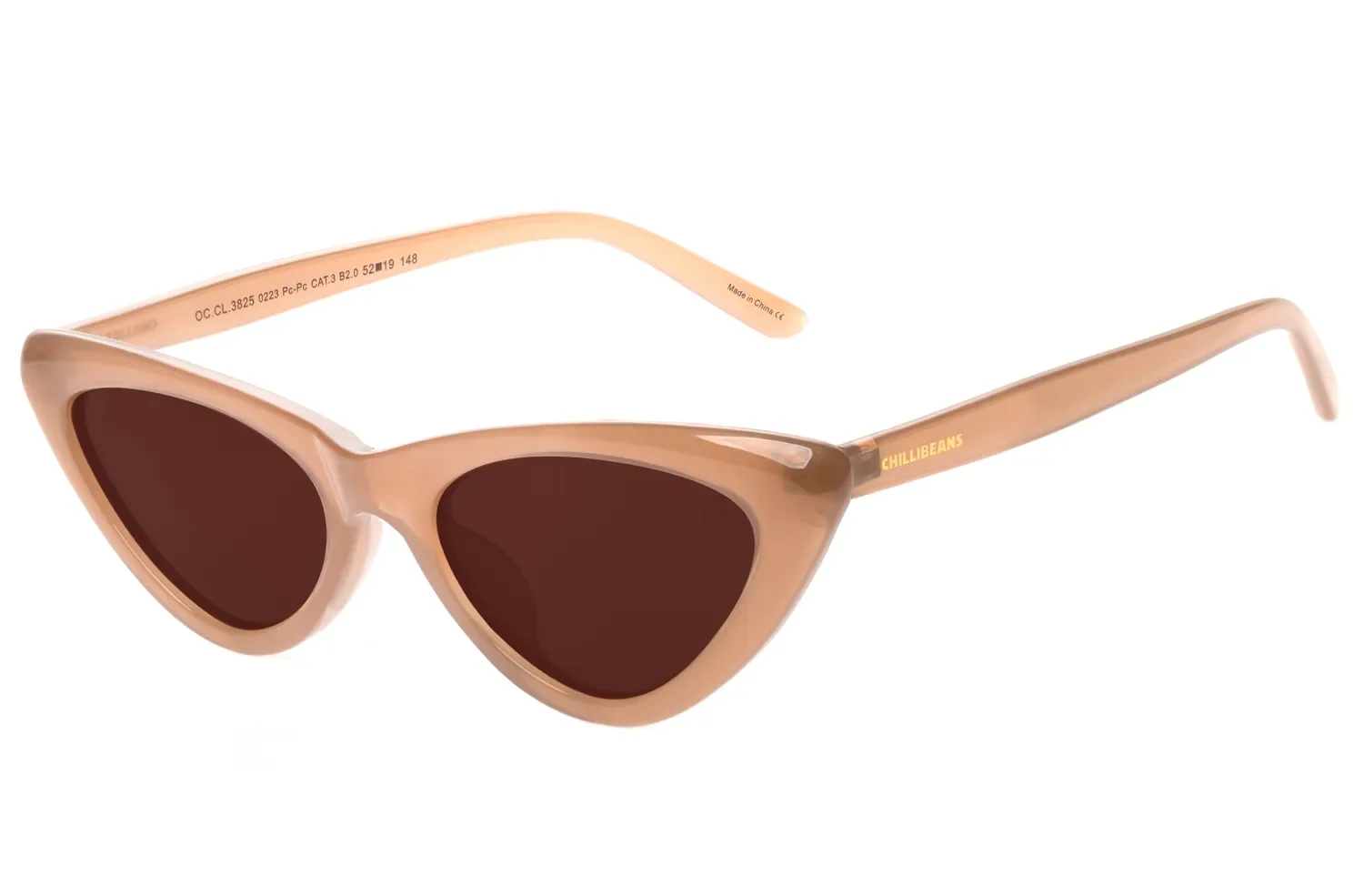 Óculos De Sol Feminino Chilli Beans Super Cat Bege — imagem 1
