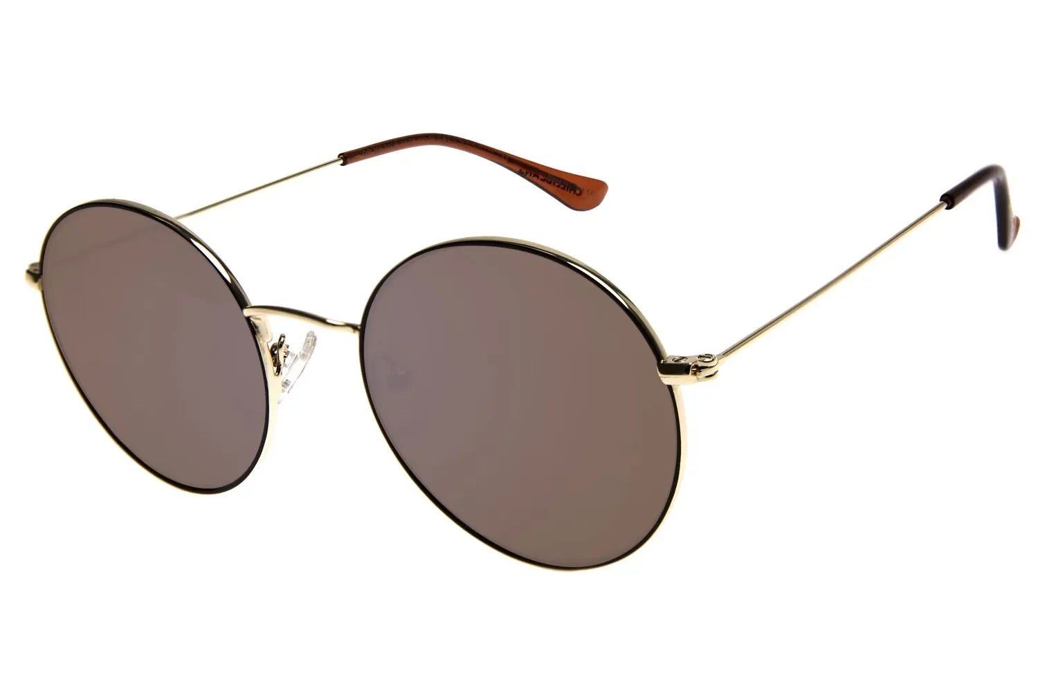 Óculos De Sol Feminino Chilli Beans Redondo Marrom Dourado — imagem 1