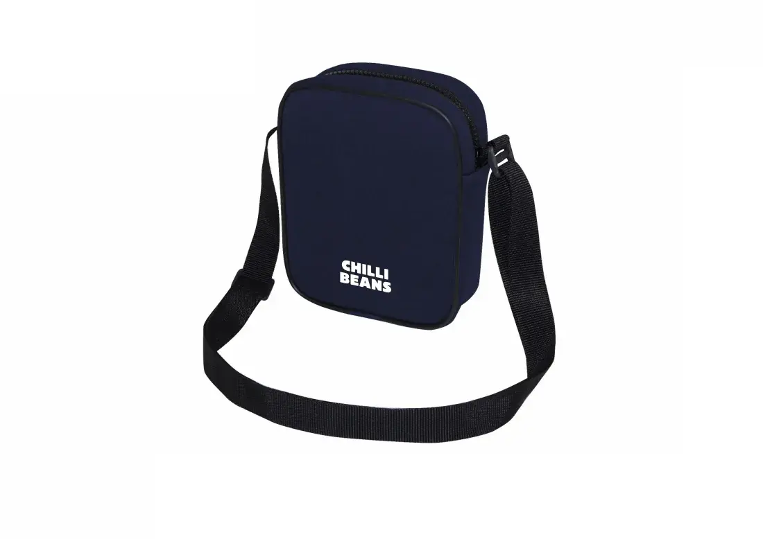 Bolsa Shoulder Unissex Chilli Beans Casual Azul Marinho