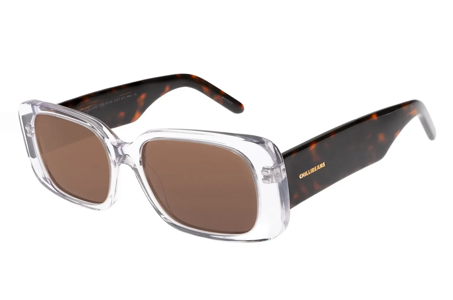 Óculos de Sol Feminino Chilli Beans Retangular Fashion Transparente — imagem 1