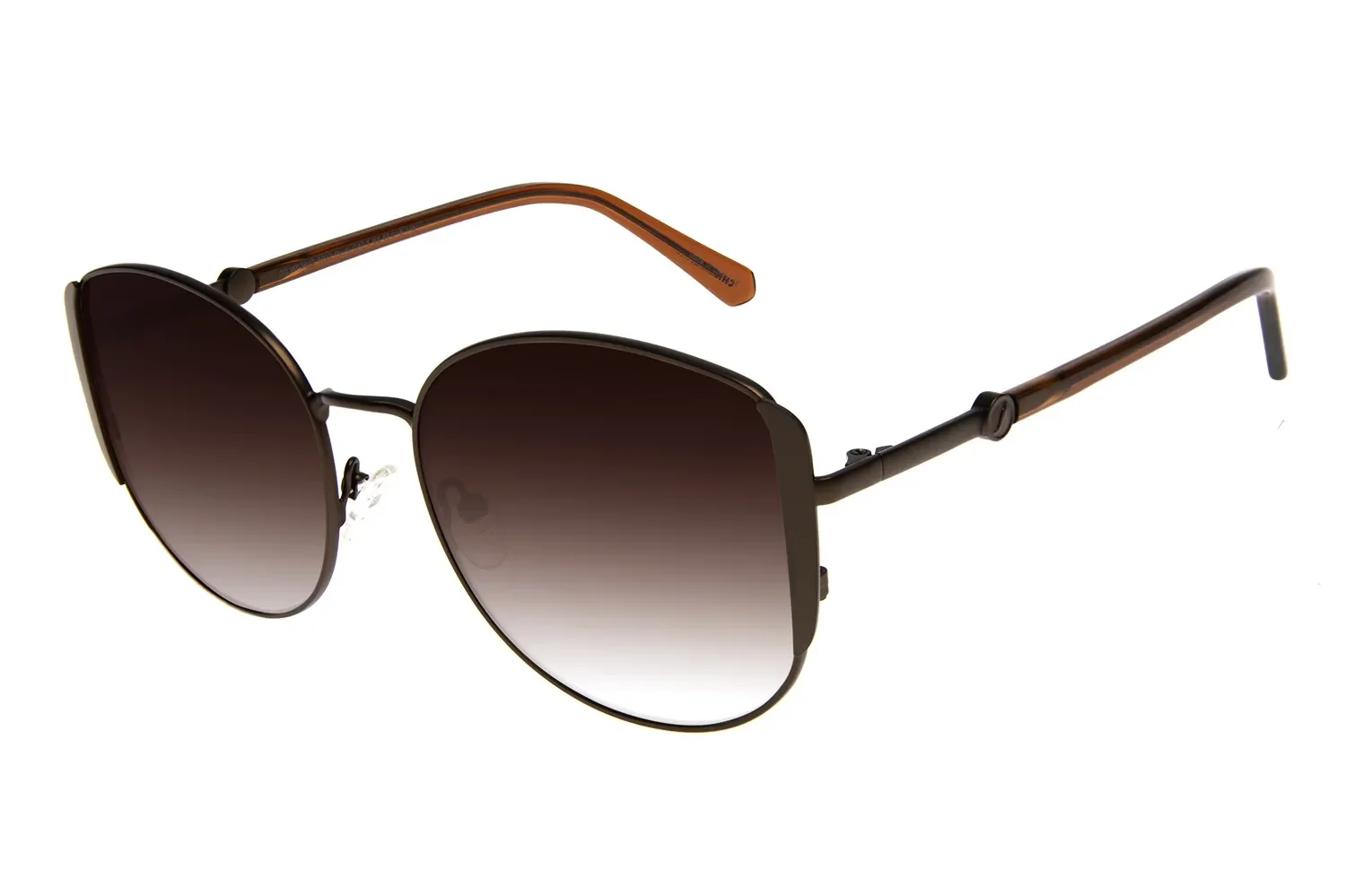 Óculos de Sol Feminino Chilli Beans Redondo Marrom — imagem 1