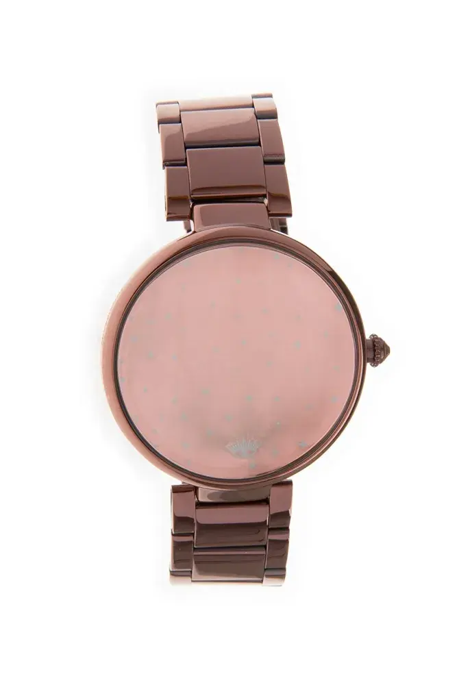 Relógio Digital Feminino Crystal Metal Marrom