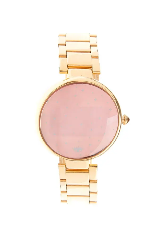 Relógio Digital Feminino Crystal Metal Dourado