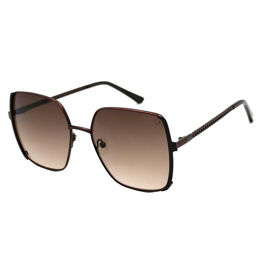 Óculos de Sol Feminino Chilli Beans Quadrado Marrom — imagem 1